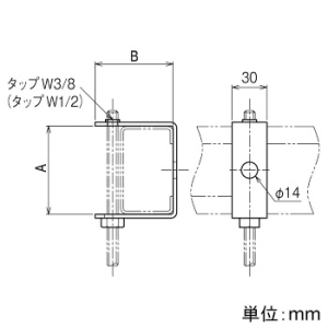 ネグロス電工 リップみぞ形鋼用吊りボルト支持金具 リップみぞ形鋼75×45mm 吊りボルトW1/2 電気亜鉛めっき仕様 リップみぞ形鋼用吊りボルト支持金具 リップみぞ形鋼75×45mm 吊りボルトW1/2 電気亜鉛めっき仕様 RYF75H-W4 画像2