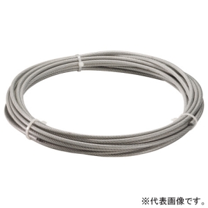 ネグロス電工 ワイヤーロープ 被覆付きタイプ ワイヤー径φ4mm 長さ10m クリア W40-10MS-C