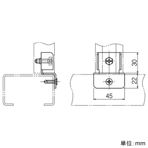 ネグロス電工 胴縁用チャンネル支持金具 《ワールドダクター&reg;》 D1用タイプ 2個組 胴縁用チャンネル支持金具 《ワールドダクター&reg;》 D1用タイプ 2個組 SD-DM1F 画像2