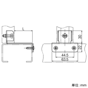 ネグロス電工 胴縁用チャンネル支持金具 《ワールドダクター&reg;》 D1用タイプ 角パイプ□100mm適合 2個組 胴縁用チャンネル支持金具 《ワールドダクター&reg;》 D1用タイプ 角パイプ□100mm適合 2個組 SD-DM1R100 画像2