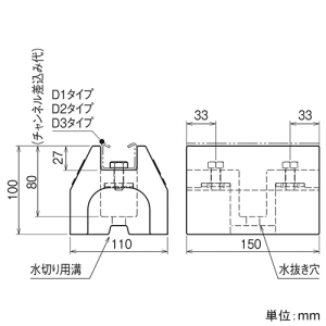 ネグロス電工 タイヤ再生ブロック 《タイヤブロック&reg;》 マルチタイプ D1・D2・D3タイプ用 最大積載質量100kg タイヤ再生ブロック 《タイヤブロック&reg;》 マルチタイプ D1・D2・D3タイプ用 最大積載質量100kg MKB1510RGM 画像2