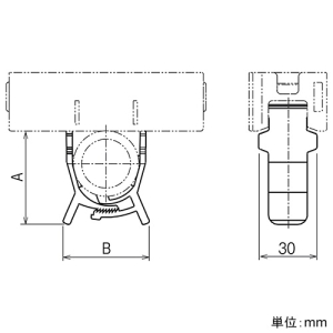 ネグロス電工 PF管支持クリップ 《ワールドダクター&reg;》 PF管呼び54 グレー PF管支持クリップ 《ワールドダクター&reg;》 PF管呼び54 グレー PFDC54-E 画像2