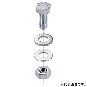 ネグロス電工 長穴付きアングル用ボルト・ナット 《RVラック&reg;》 Z-R45A300用 20組入 溶融亜鉛めっき仕上 Z-R45A-M8