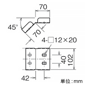 ネグロス電工 【受注生産品】分岐用継ぎ金具 《金属ダクト》 DPSタイプ ダクト高さ100mm 標準塗装仕様 【受注生産品】分岐用継ぎ金具 《金属ダクト》 DPSタイプ ダクト高さ100mm 標準塗装仕様 P-DPLG100 画像2