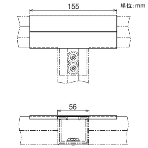 ネグロス電工 カバー 《アルミダクト》 水平T形用 AD5タイプ カバー 《アルミダクト》 水平T形用 AD5タイプ ADT5FN2 画像2