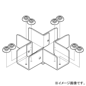 ネグロス電工 エルボ 《アルミダクト》 水平X形 AD5タイプ ADX5N