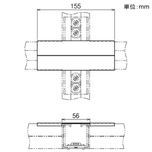 ネグロス電工 カバー 《アルミダクト》 水平X形用 AD5タイプ カバー 《アルミダクト》 水平X形用 AD5タイプ ADX5FN2 画像2