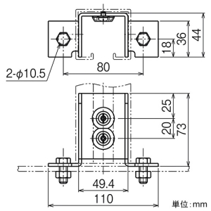 ネグロス電工 盤接続金具 《アルミダクト》 AD5タイプ 盤接続金具 《アルミダクト》 AD5タイプ ADU5 画像2