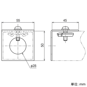 ネグロス電工 端末部電線管接続金具 《アルミダクト》 AD5タイプ 端末部電線管接続金具 《アルミダクト》 AD5タイプ AEC5C28 画像2