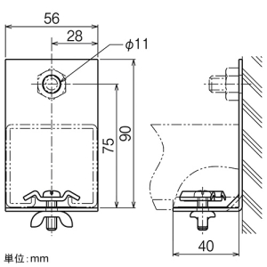 ネグロス電工 壁面取付用エンドキャップ 《アルミダクト》 AD5タイプ 壁面取付用エンドキャップ 《アルミダクト》 AD5タイプ AECW5 画像2