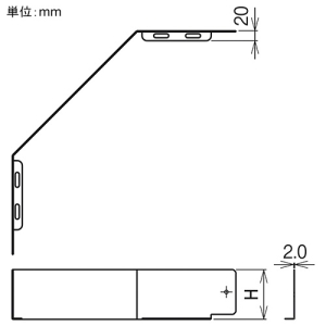 ネグロス電工 【受注生産品】L形分岐(子桁付)用セパレーター 《ケーブルダクト》 ADSタイプ ダクト幅400mm ダクト高さ300mm 【受注生産品】L形分岐(子桁付)用セパレーター 《ケーブルダクト》 ADSタイプ ダクト幅400mm ダクト高さ300mm ADLDF2010PS 画像2