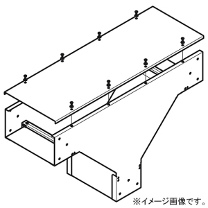 ネグロス電工 【受注生産品】立下り用垂直T形分岐(子桁付) 《ケーブルダクト》 ADSタイプ ダクト幅400mm 高さ100mm ADOTK4010