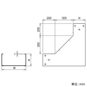 ネグロス電工 【受注生産品】インサイドベンド 《鋼製トラフ》 角度90° 幅200mm 高さ100mm 【受注生産品】インサイドベンド 《鋼製トラフ》 角度90° 幅200mm 高さ100mm SD-TRFI-2010 画像2