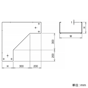 ネグロス電工 【受注生産品】アウトサイドベンド 《鋼製トラフ》 角度90° 幅600mm 高さ100mm 【受注生産品】アウトサイドベンド 《鋼製トラフ》 角度90° 幅600mm 高さ100mm SD-TRFO-6010 画像2