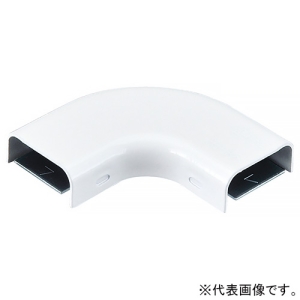 ネグロス電工 フラットエルボ 《メタルモール》 A型 ホワイト M120