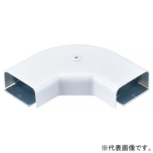 ネグロス電工 フラットエルボ 《メタルモール》 B型 ミルキーホワイト Y220