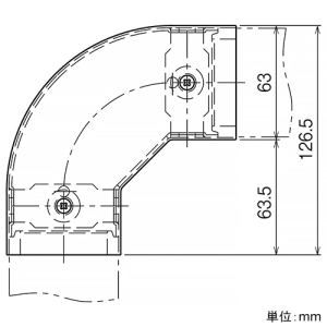 ネグロス電工 フラットエルボ 《メタルモール》 C型 ホワイト フラットエルボ 《メタルモール》 C型 ホワイト M320 画像2