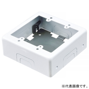 ネグロス電工 スイッチボックス 《メタルモール》 2個用 A・B型兼用 高さ54mm ホワイト M272