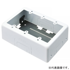 ネグロス電工 スイッチボックス 《メタルモール》 3個用 A・B・C型兼用 ミルキーホワイト Y373
