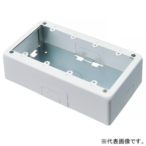 ネグロス電工 スイッチボックス 《メタルモール》 4個用 A・B・C型兼用 ミルキーホワイト Y374