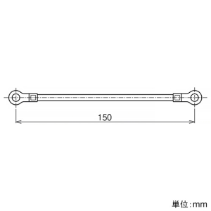 ネグロス電工 アースボンド線 太さ5.5&#13215; 長さ150mm 無電解ニッケルめっき仕様 アースボンド線 太さ5.5&#13215; 長さ150mm 無電解ニッケルめっき仕様 N-WMREB1 画像2