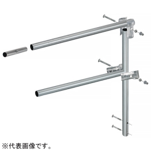 ネグロス電工 延長用手すり 組立式歩廊架台用 中さん付きタイプ 長さ1260mm STP-HRM125E
