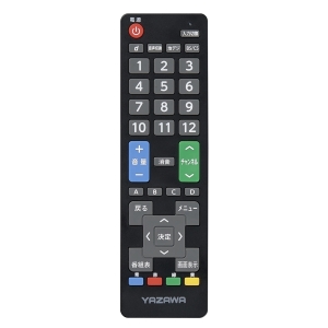 ヤザワ ナイトライトテレビリモコン RC27BK