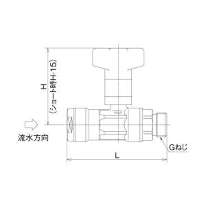 オンダ製作所 CBW1型 逆止弁付ボールバルブ 平行おねじ 水用 CBW1型 逆止弁付ボールバルブ 平行おねじ 水用 CBW1C-2020M-S 画像2