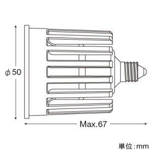 ウシオライティング LED電球 ダイクロハロゲン形 insideδ高照度モデル φ50mm JDR75W相当 狭角配光 位相調光 電球色(2700K) 口金E11 LED電球 ダイクロハロゲン形 insideδ高照度モデル φ50mm JDR75W相当 狭角配光 位相調光 電球色(2700K) 口金E11 LDR8L-N-E11/D/27/5/12 画像2