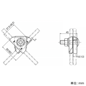 ネグロス電工 全ねじ交差金具 《おむすびくん&reg;》 W1/2用 溶融亜鉛めっき仕上 全ねじ交差金具 《おむすびくん&reg;》 W1/2用 溶融亜鉛めっき仕上 Z-DYRX2-W4 画像2
