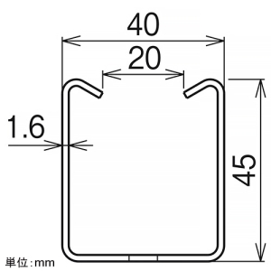 ネグロス電工 【メーカー直送品/代引き不可】直線 《レースウェイ》 DP2タイプ 45型 定尺4m 高耐食性めっき鋼板製 【メーカー直送品/代引き不可】直線 《レースウェイ》 DP2タイプ 45型 定尺4m 高耐食性めっき鋼板製 SD-DP2 画像2