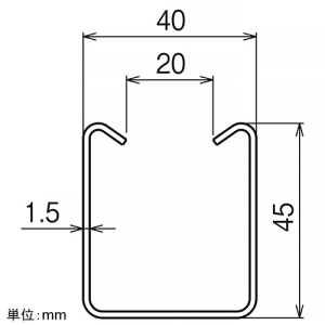 ネグロス電工 【メーカー直送品/代引き不可】直線 《サスウェイ®》 45型 定尺4m 【メーカー直送品/代引き不可】直線 《サスウェイ®》 45型 定尺4m S-DP2 画像2
