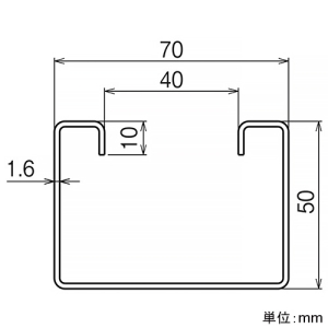 ネグロス電工 【メーカー直送品/代引き不可】直線 《ダクト》 DP7タイプ 定尺4m 溶融亜鉛めっき鋼板製 【メーカー直送品/代引き不可】直線 《ダクト》 DP7タイプ 定尺4m 溶融亜鉛めっき鋼板製 DP7 画像2