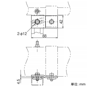 ネグロス電工 振れ止め補助金具 《鋼製トラフ》 Z-D1・D2用 振れ止め補助金具 《鋼製トラフ》 Z-D1・D2用 Z-TRFS3 画像2