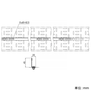 ネグロス電工 【メーカー直送品/代引き/後払い不可】直線セパレーター WRタイプ 定尺1.5m 【メーカー直送品/代引き/後払い不可】直線セパレーター WRタイプ 定尺1.5m WRDF1P 画像2