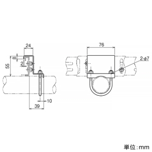 ネグロス電工 パイプブラケット用振れ止め金具 WRタイプ 接続部用 パイプブラケット用振れ止め金具 WRタイプ 接続部用 PBW3 画像2