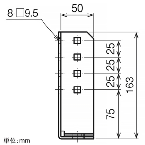 ネグロス電工 高さ延長アダプター 組立式歩廊架台用 高さ延長アダプター 組立式歩廊架台用 STP-RS125 画像2