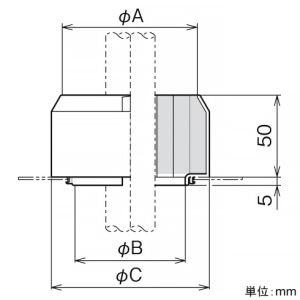 ネグロス電工 分電盤用貫通穴化粧カバー 《おめかし®スポンジ》 板厚1.6〜2.3mm 穴径51.6mm 分電盤用貫通穴化粧カバー 《おめかし®スポンジ》 板厚1.6〜2.3mm 穴径51.6mm CBP51K 画像2