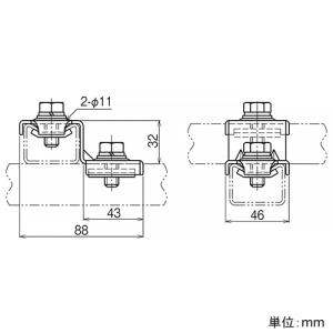 ネグロス電工 ベース材交差支持金具 《サンストラット®》 ベース材D1タイプ用 固定ベース材D1・D2タイプ用 ベース材交差支持金具 《サンストラット®》 ベース材D1タイプ用 固定ベース材D1・D2タイプ用 SD-D1CR 画像2