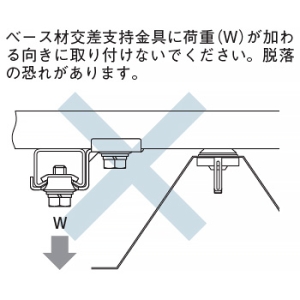 ネグロス電工 ベース材交差支持金具 《サンストラット®》 ベース材D1タイプ用 固定ベース材D1・D2タイプ用 ベース材交差支持金具 《サンストラット®》 ベース材D1タイプ用 固定ベース材D1・D2タイプ用 SD-D1CR 画像4