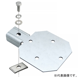 ネグロス電工 日射計取付金具 《サンストラット&reg;》 D1タイプ用 取付穴ピッチ60・80mm 溶融亜鉛めっき仕上 Z-NIP-SET