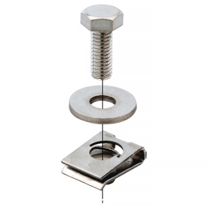 ネグロス電工 六角ボルト・クリップナット(平座金付) サイズM6×15 4組入 S-CLN6-1S