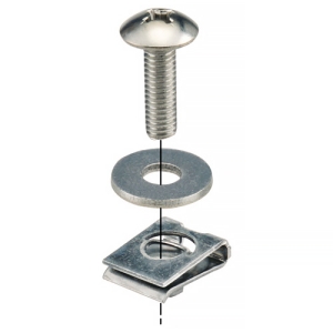 ネグロス電工 トラスねじ・クリップナット(平座金付) サイズM6×20 10組入 S-CLN6-2