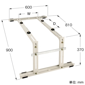 ネグロス電工 エアコンホルダー&reg; セパレートタイプ据付用 傾斜屋根直角用 最大積載質量60kg 勾配11〜27° エアコンホルダー&reg; セパレートタイプ据付用 傾斜屋根直角用 最大積載質量60kg 勾配11〜27° AHYL2 画像2