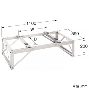 ネグロス電工 【受注生産品】エアコンホルダー® パッケージタイプ据付用 平地用 最大積載質量150kg ステンレス製 【受注生産品】エアコンホルダー® パッケージタイプ据付用 平地用 最大積載質量150kg ステンレス製 AH-HKS 画像2