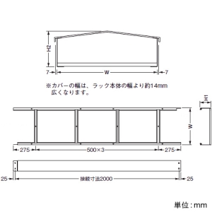 ネグロス電工 【メーカー直送品/代引き不可】【受注生産品】直線 《ウィンラック®》 標準タイプ 親桁高さ350mm 幅750mm 長さ2m 【メーカー直送品/代引き不可】【受注生産品】直線 《ウィンラック®》 標準タイプ 親桁高さ350mm 幅750mm 長さ2m SD-HC75 画像2