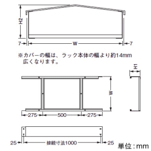 ネグロス電工 直線 《ウィンラック®》 ノンスリップタイプ 親桁高さ130mm 幅750mm 長さ1m 直線 《ウィンラック®》 ノンスリップタイプ 親桁高さ130mm 幅750mm 長さ1m SD-RC75NS-1 画像2