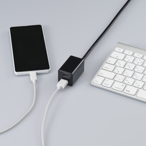 ヤザワ スイッチ付USBタップPD20W黒 1m スイッチ付USBタップPD20W黒 1m H5211PD20BK 画像3