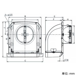 パナソニック 深形パイプフード ステンレス製 防火ダンパー・着脱防虫網付 温度ヒューズ72℃ 呼び径φ150mm 深形パイプフード ステンレス製 防火ダンパー・着脱防虫網付 温度ヒューズ72℃ 呼び径φ150mm VB-DN150SA3 画像2