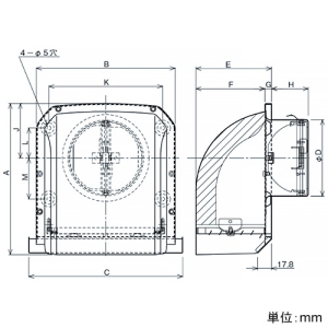 パナソニック 深形パイプフード ステンレス製 防音用 防火ダンパー・着脱ガラリ付 温度ヒューズ72℃ 呼び径φ150mm 深形パイプフード ステンレス製 防音用 防火ダンパー・着脱ガラリ付 温度ヒューズ72℃ 呼び径φ150mm VB-DG150SJA3 画像2